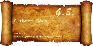 Gutbrod Sára névjegykártya